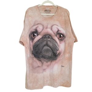 the mountain 2011 pug dog tshirt 100% cotton size XL
